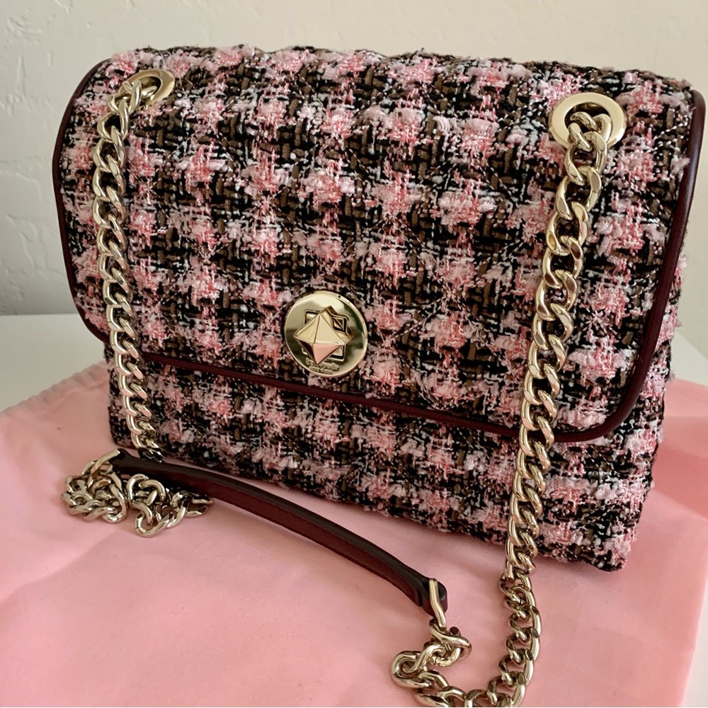 Kate Spade Natalia Tweed Pink Small Crossbody